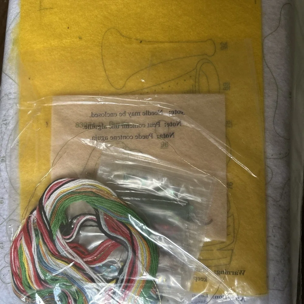 Vintage Bucilla SANTA AND FROSTY Felt Stocking Applique Kit 83974 New Sealed USA